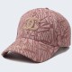 Deep Pink Street Simplicity Letter Embroidered Hat