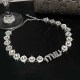 Silver Simplicity Letter Rhinestone Necklaces