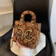 Yellow Street Animal Print Patchwork Letter Bags