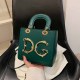 Ink Green Simplicity Letter Patchwork Bags