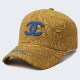Shallow Yellow Street Simplicity Letter Embroidered Hat