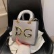Silver Simplicity Letter Patchwork Bags