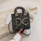 Black Street Animal Print Patchwork Letter Bags