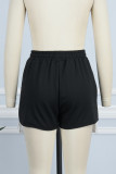 Grey Street Print Patchwork Mid Waist Straight Bottoms