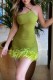 Green Sexy Solid Backless Spaghetti Strap Sleeveless Dress Dresses