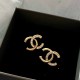 Gold Simplicity Letter Rhinestone Earrings