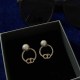 Gold Simplicity Letter Rhinestone Earrings