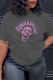 Army Green Casual Daily Print Patchwork O Neck T-Shirts
