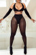 Black Sexy Solid Patchwork See-through Backless Spaghetti Strap Sleeveless Two Pieces