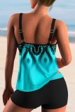 Fuchsia Casual Print Backless Swimwears (With Paddings)