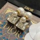 White Celebrities Simplicity Letter Patchwork Rhinestone Earrings