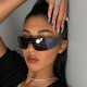 Black Casual Solid Patchwork Sunglasses