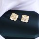 Gold Simplicity Letter Patchwork Earrings