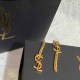 Gold Simplicity Letter Chains Earrings