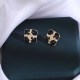 Black Simplicity Letter Patchwork Earrings