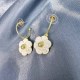 White Simplicity Letter Patchwork Earrings