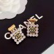 Multicolor Simplicity Letter Rhinestone Earrings