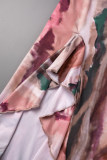 Multicolor Sexy Print Backless Spaghetti Strap Sleeveless Dress Dresses