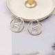 Gold Simplicity Letter Hollowed Out Earrings