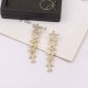 Gold Street Letter Patchwork Rhinestone Earrings
