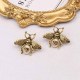 Gold Animal Patchwork Letter Earrings