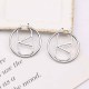 Silver Simplicity Letter Hollowed Out Earrings