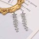 Silver Street Letter Patchwork Rhinestone Earrings