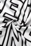 White Street Print Letter O Neck T-Shirts