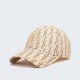 Beige Street Letter Embroidered Hat