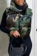 Camouflage Casual Camouflage Print Patchwork Mandarin Collar Outerwear