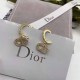 Gold Simplicity Letter Rhinestone Earrings