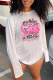 White Street Daily Print Patchwork O Neck Tops