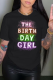 Black Street Daily Print Patchwork Letter O Neck T-Shirts