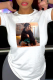 White Street Vintage Print Patchwork O Neck T-Shirts