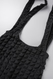 Pink Sexy Solid Backless Spaghetti Strap Sleeveless Two Pieces