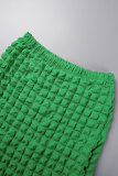 Green Sexy Casual Solid Backless Spaghetti Strap Sleeveless Two Pieces