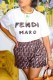 Coffee Elegant Letter Embroidered O Neck Short Sleeve Two Pieces