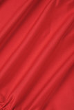 Red Sexy Casual Solid Backless Fold Strapless Sleeveless Dress Dresses
