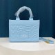Blue Simplicity Letter Patchwork Bags