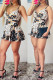 White Sexy Street Print Letter V Neck Sling Dress Dresses