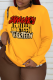 Yellow Casual Daily Print Patchwork O Neck Tops