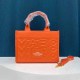 Orange Simplicity Letter Patchwork Bags