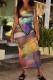 Green Sexy Print Frenulum Backless Strapless Sleeveless Two Pieces