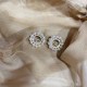 White Simplicity Letter Pearl Earrings