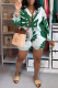 Green Casual Daily Elegant Vacation Pocket Pullovers V Neck Long Sleeve Sweater Two Pieces