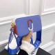 Blue White Street Simplicity Letter Geometric Zipper Bags