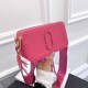 Rose Red Street Simplicity Letter Geometric Zipper Bags