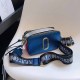 Dark Blue Street Simplicity Letter Geometric Zipper Bags