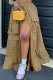 Khaki Street Solid Patchwork Pocket High Opening Loose High Waist Type A Solid Color Bottoms
