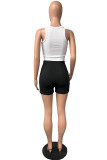 Pink Casual Letter Print Basic O Neck Sleeveless Two Pieces